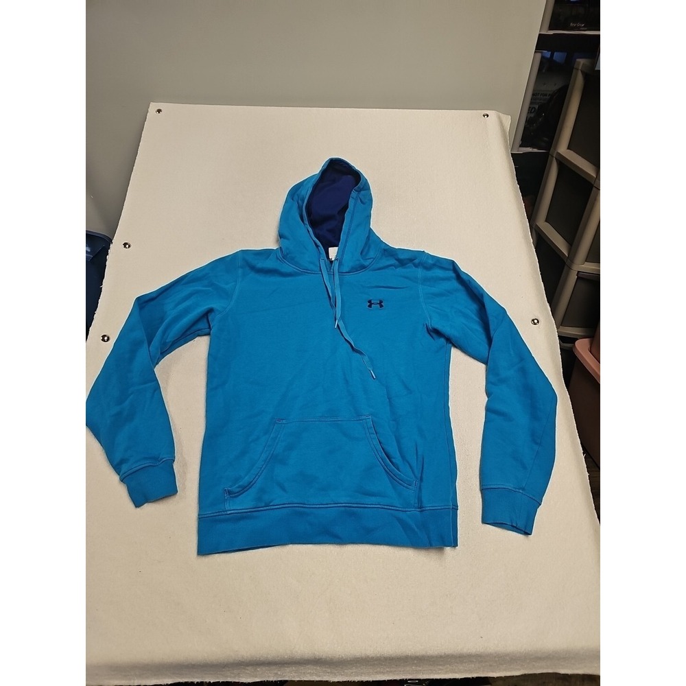 Under Armour Hoodie Womens Medium Aqua Blue Sweater Loose Front‎ Pocket